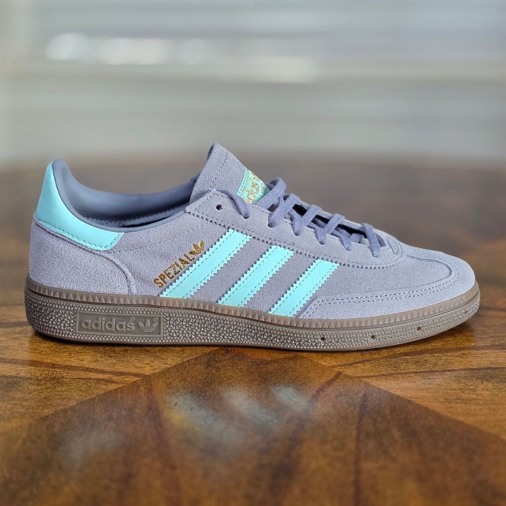 Adidas Handball Spezial Suede Women's Shoes Grey White Gum Size 7.5 Brand New LE - Picture 10 of 11